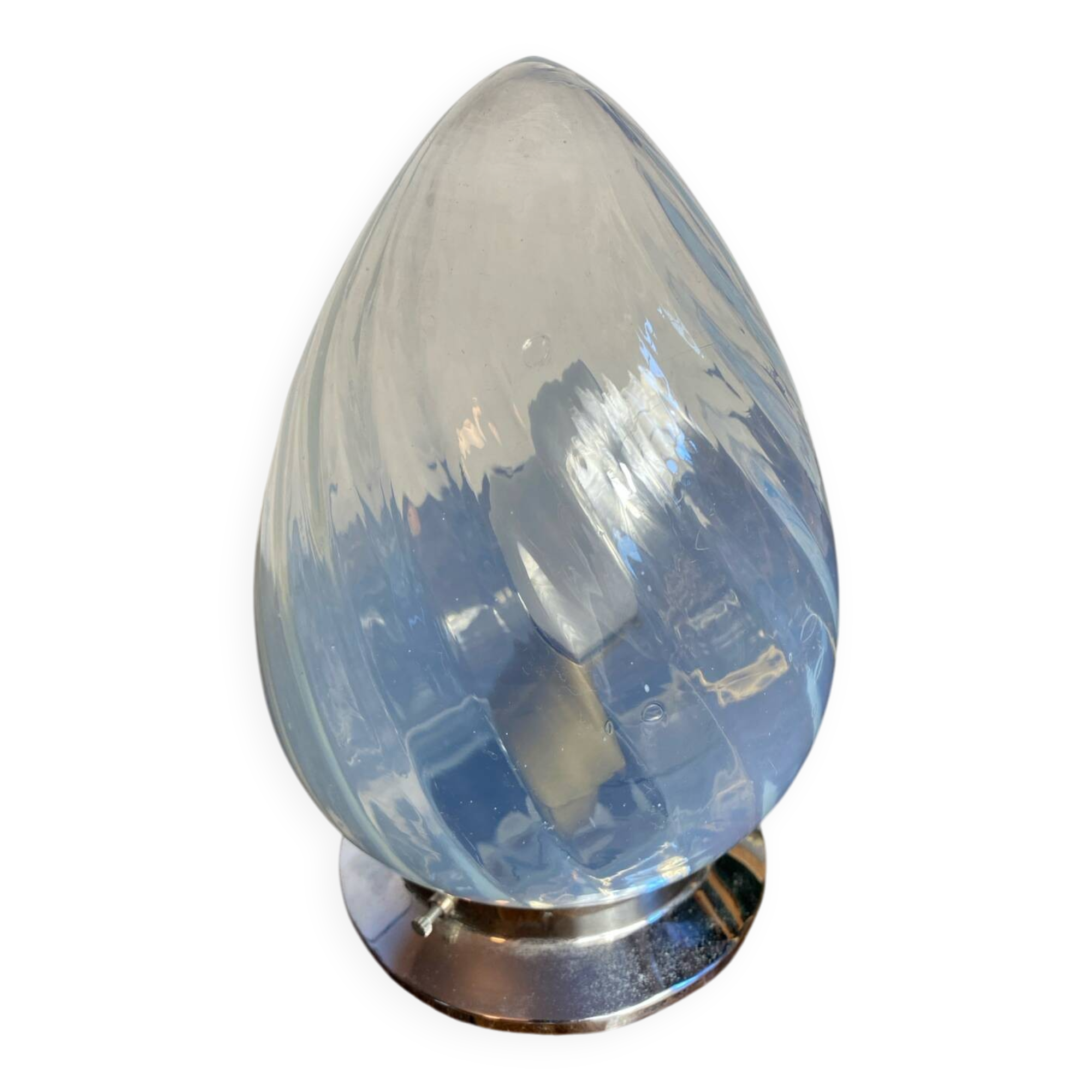 Suspension en verre et métal Art Déco