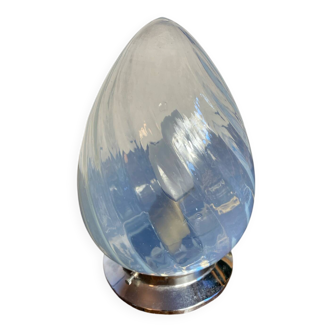 Suspension en verre et métal Art Déco