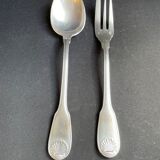 Christofle silvered metal tableware before 1983