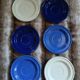 6 antique Émile Henry cups