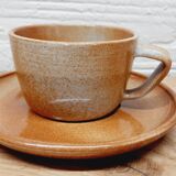 Set 6 cup glazed sandstone