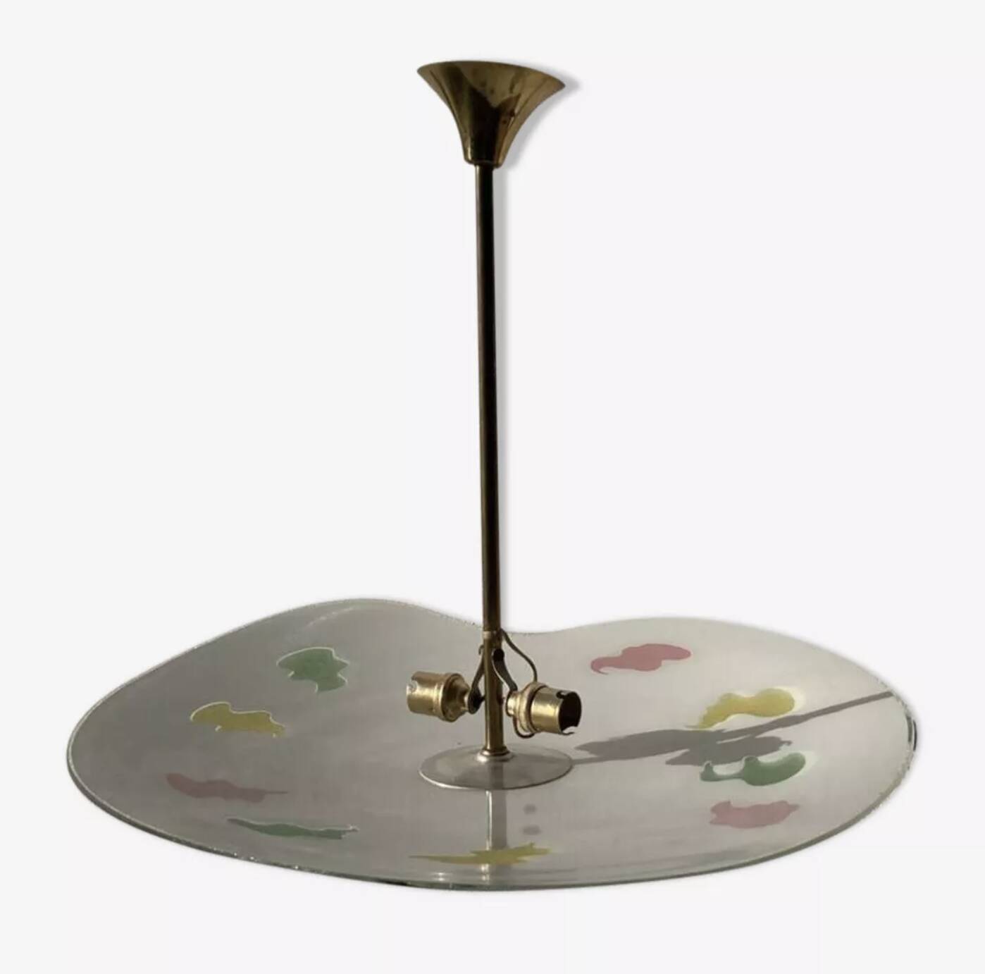 Glass pendant light 1970 Space age