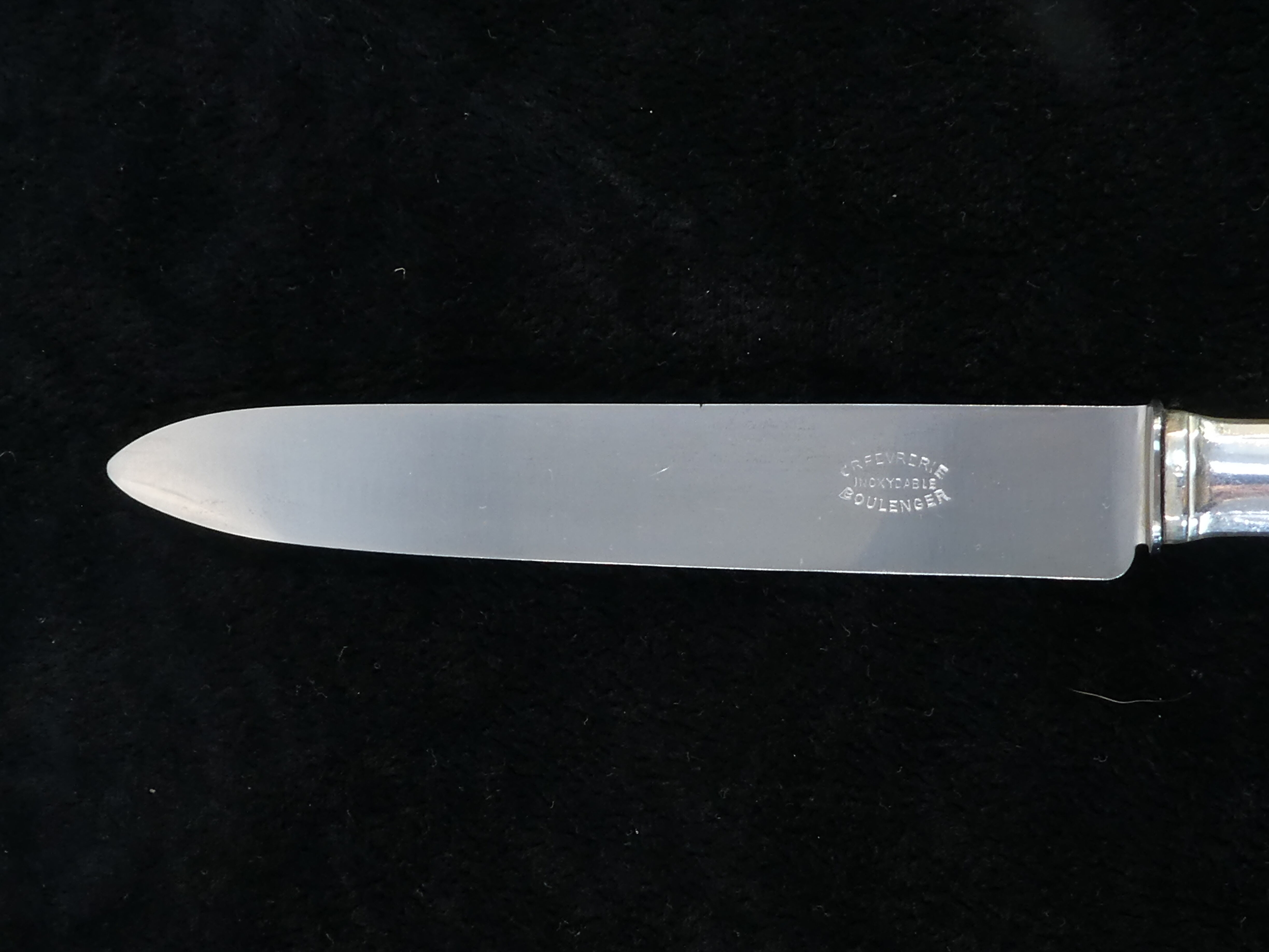 Box 24 knives boulenger in silver metal model suzy