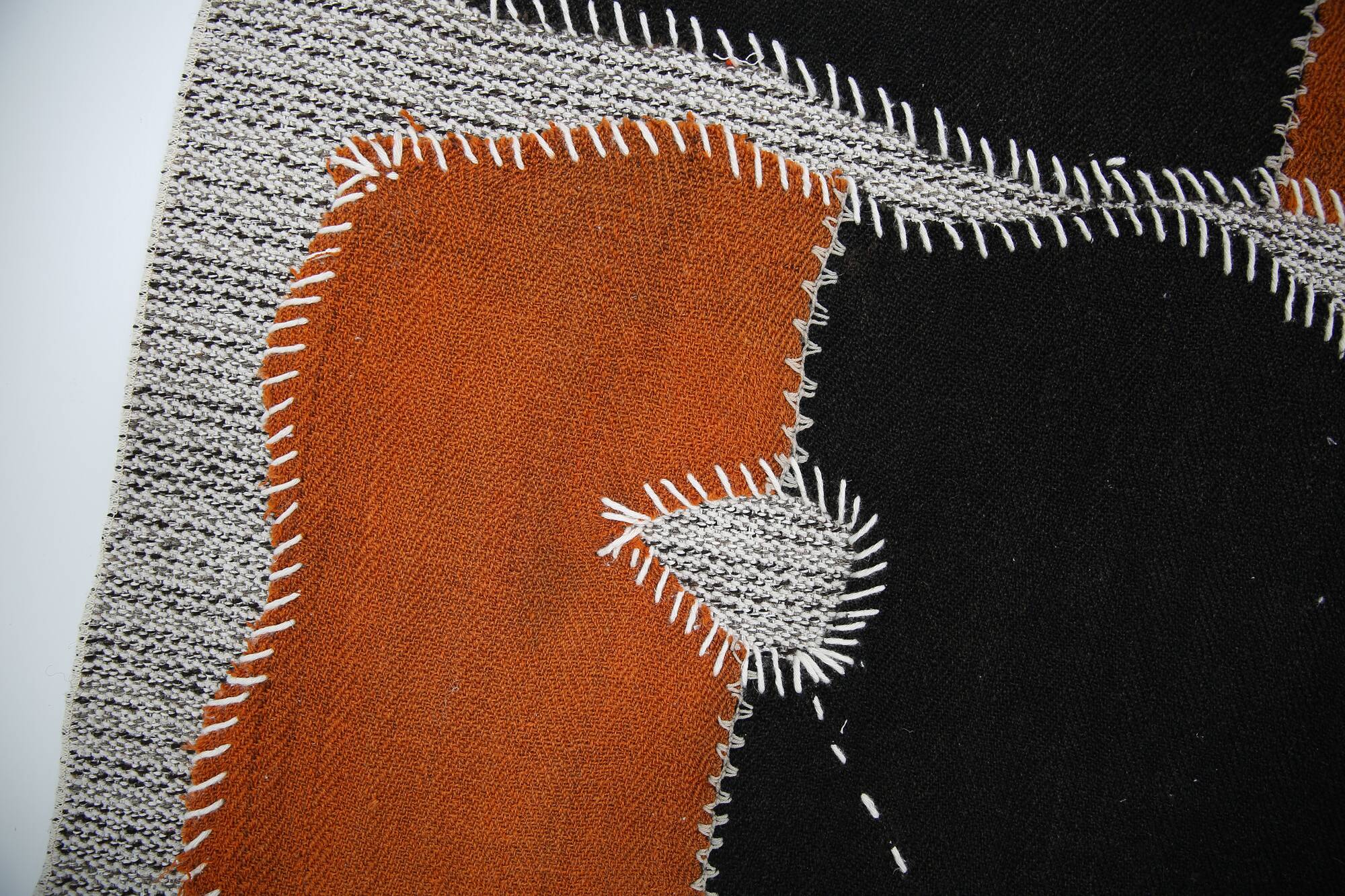 Vintage Turkish Wool Wall Hanging, Handmade Tapestry Rug, 72x106 Cm