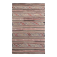 Kilim vintage tons rouges et bruns, motifs ethniques anatoliens, 156x244 Cm