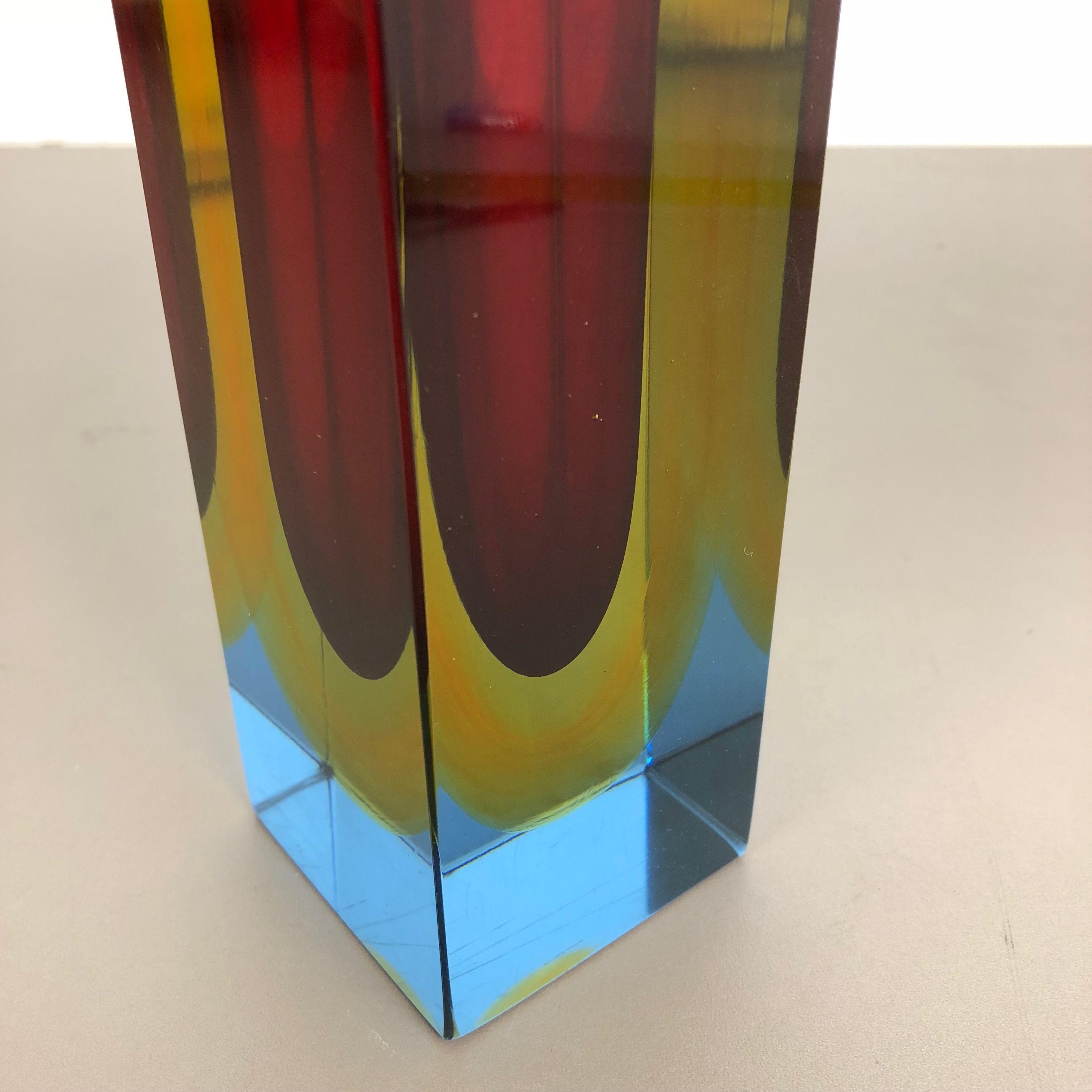 Murano glass sommerso vase designed by Flavio Poli, Italy, 1970s