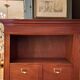 Mahogany notary desk with flaps