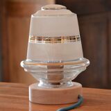 Table lamp glass globe and gilded edging