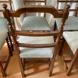 Six turned wooden chairs