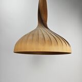 Large vintage hanging lamp veneer wood Hans Agne Jacobsson