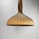 Large vintage hanging lamp veneer wood Hans Agne Jacobsson