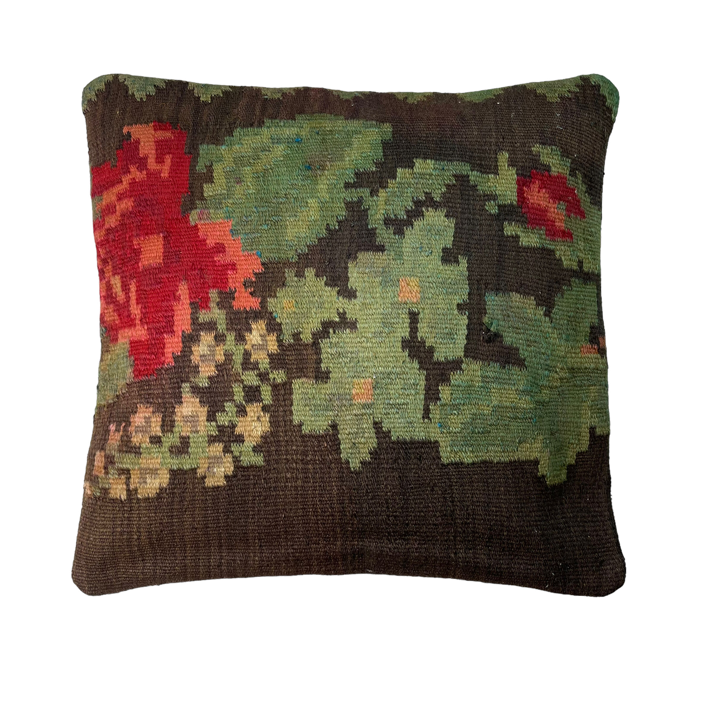 Vintage turkish kilim cushion cover 40x40cm