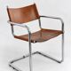 Bauhaus cantilever chair, cognac leather and chrome.