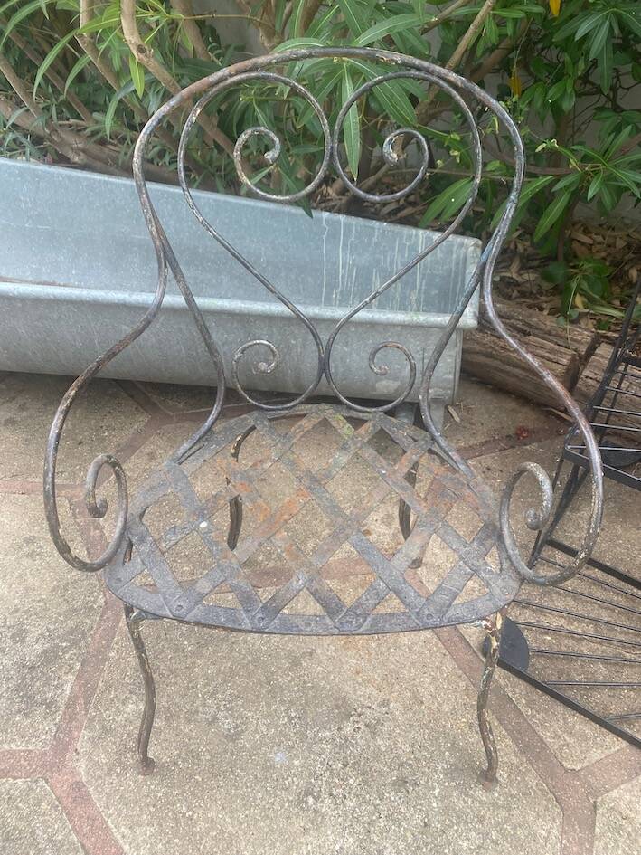 Wrought iron armchairs 1940