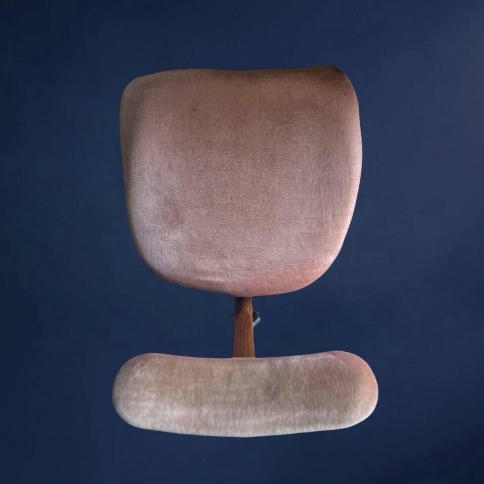 Swedish adjustable office chair Åtvidabergs in wood and metal, 1930s