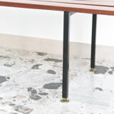 Rosewood and metal bench, Italy 1970s