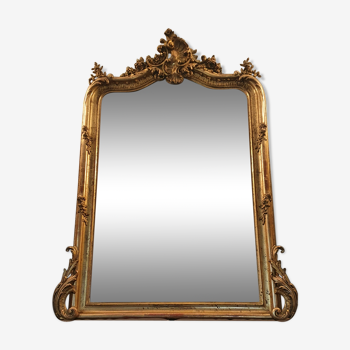 Louis XV-style golden mirror 80x128cm