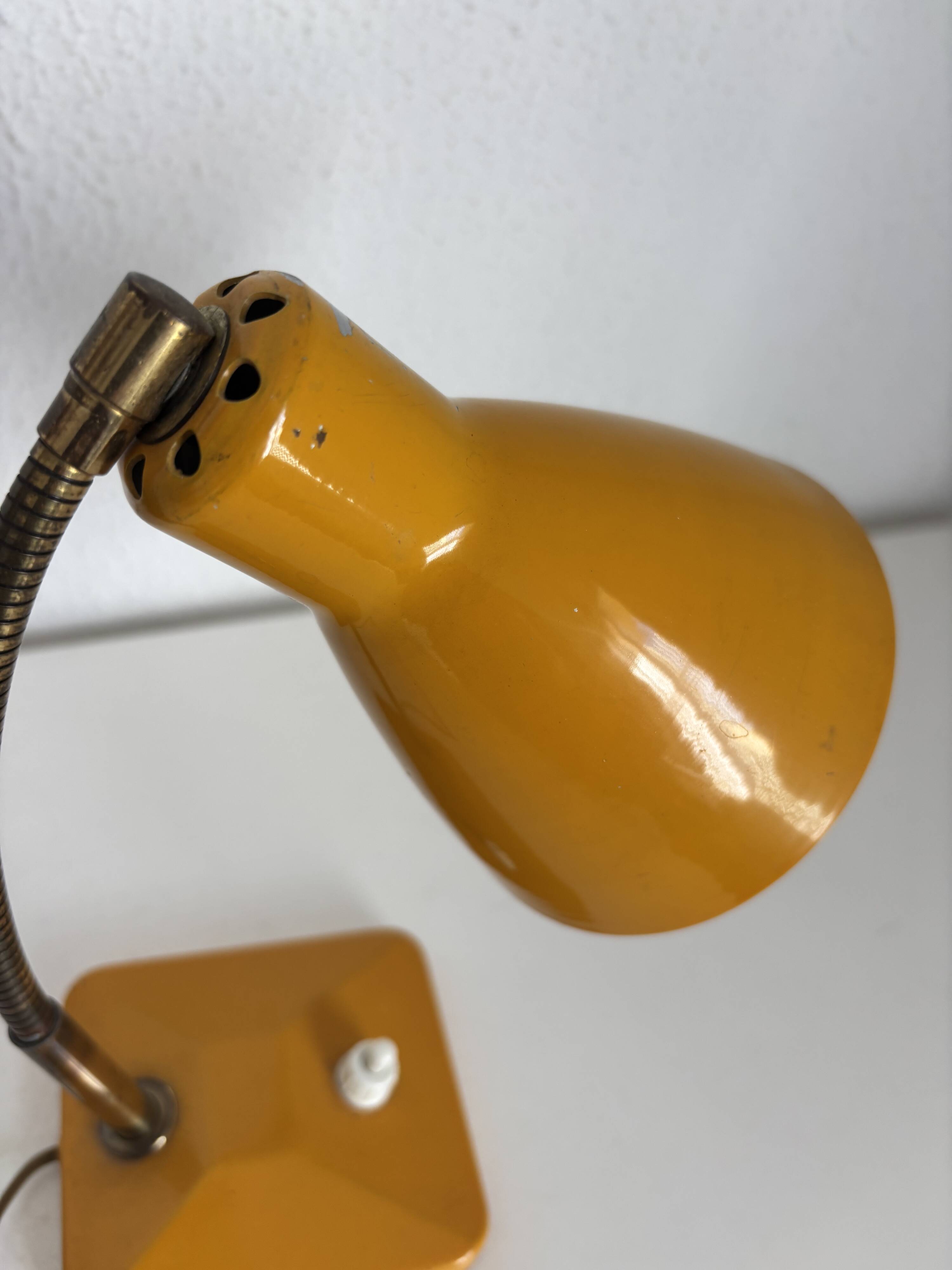 Vintage 1950 bedside lamp for children's desk gum-gutta - 21 cm