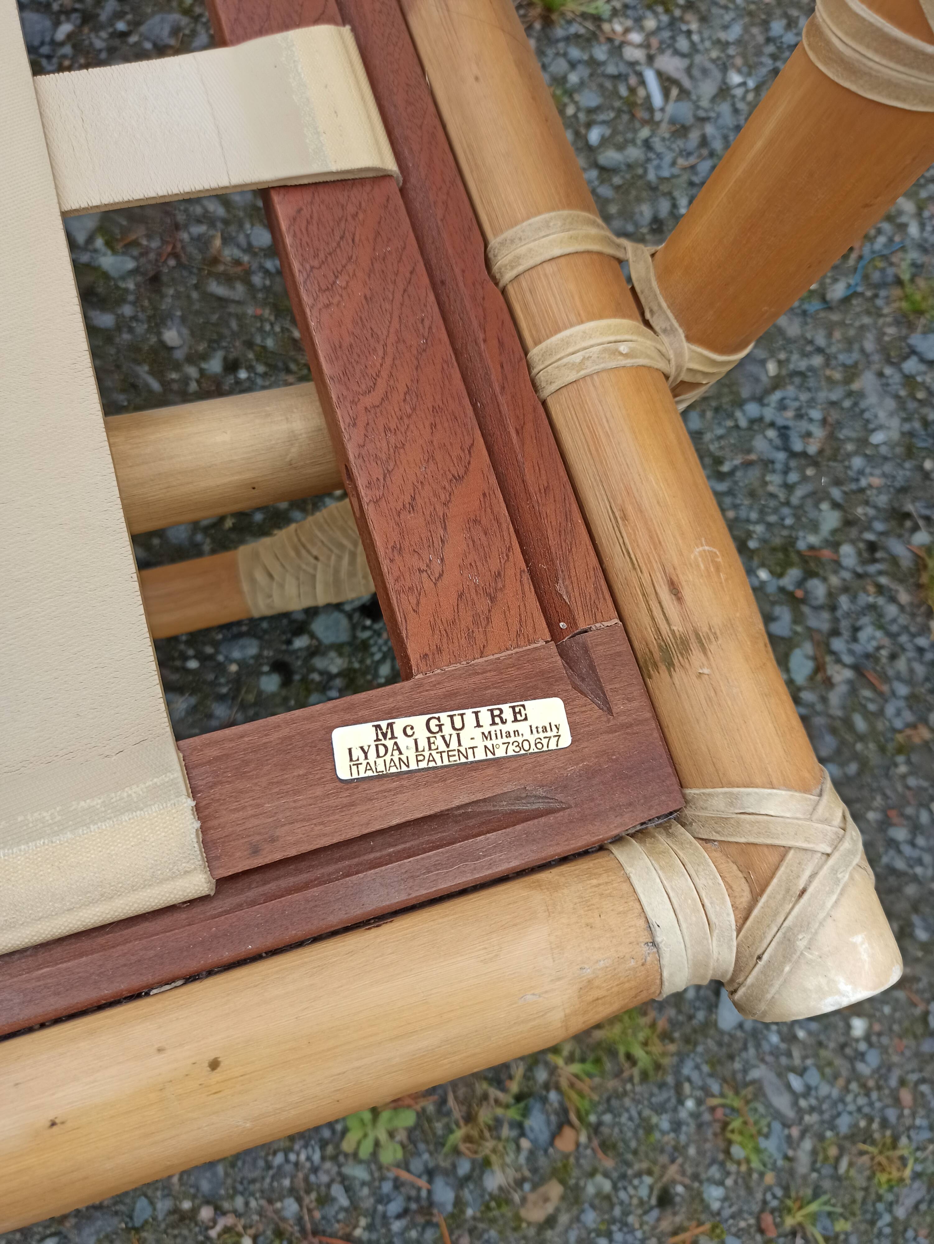 Pair of Lyda Levi armchairs for Mc Guire bamboo Italy Milan