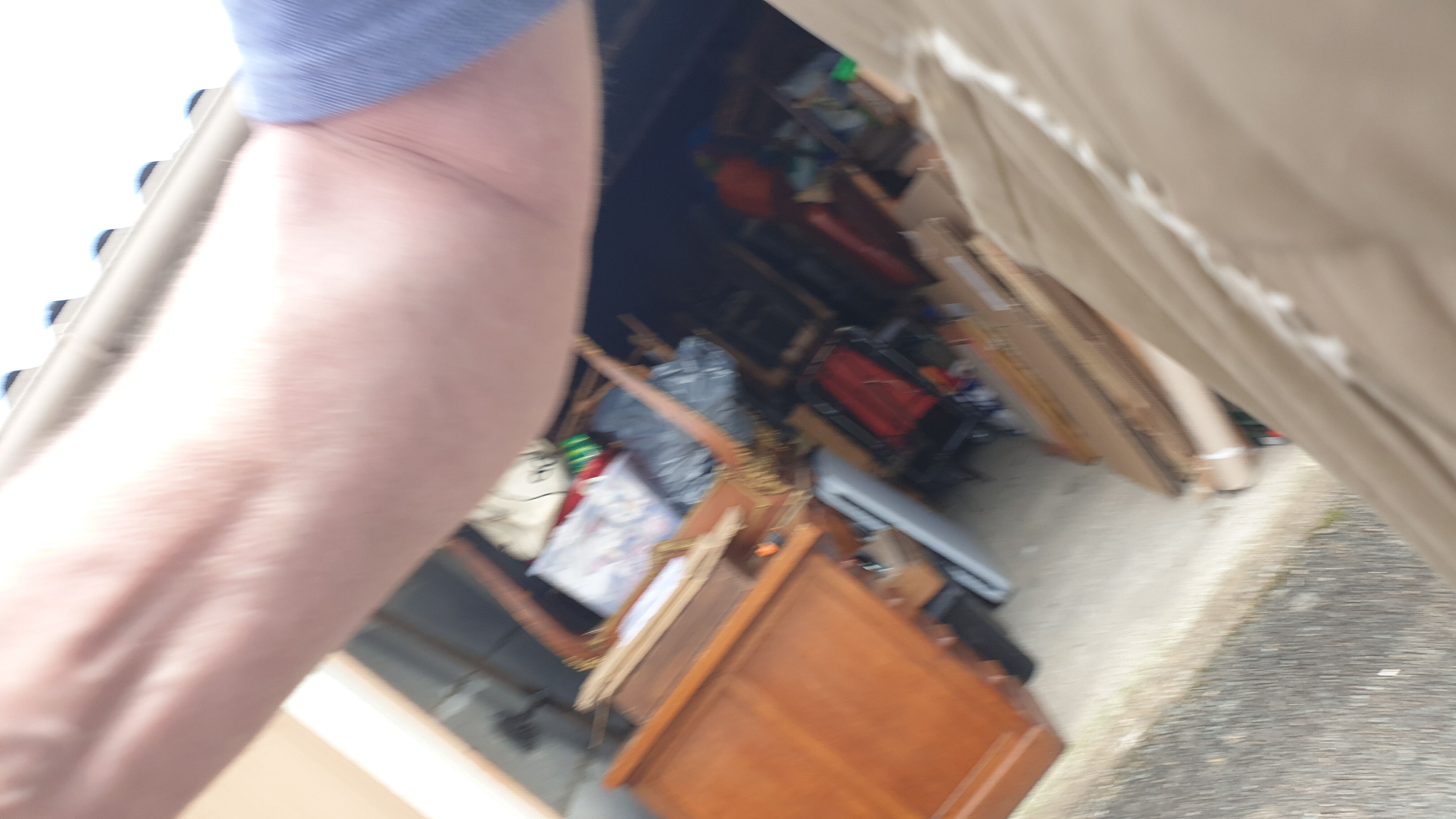 2 sky blue Formica chairs