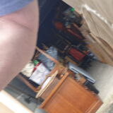 2 sky blue Formica chairs