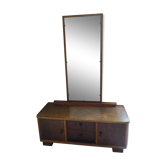 Art deco boat dressing table with large mirror 1940s