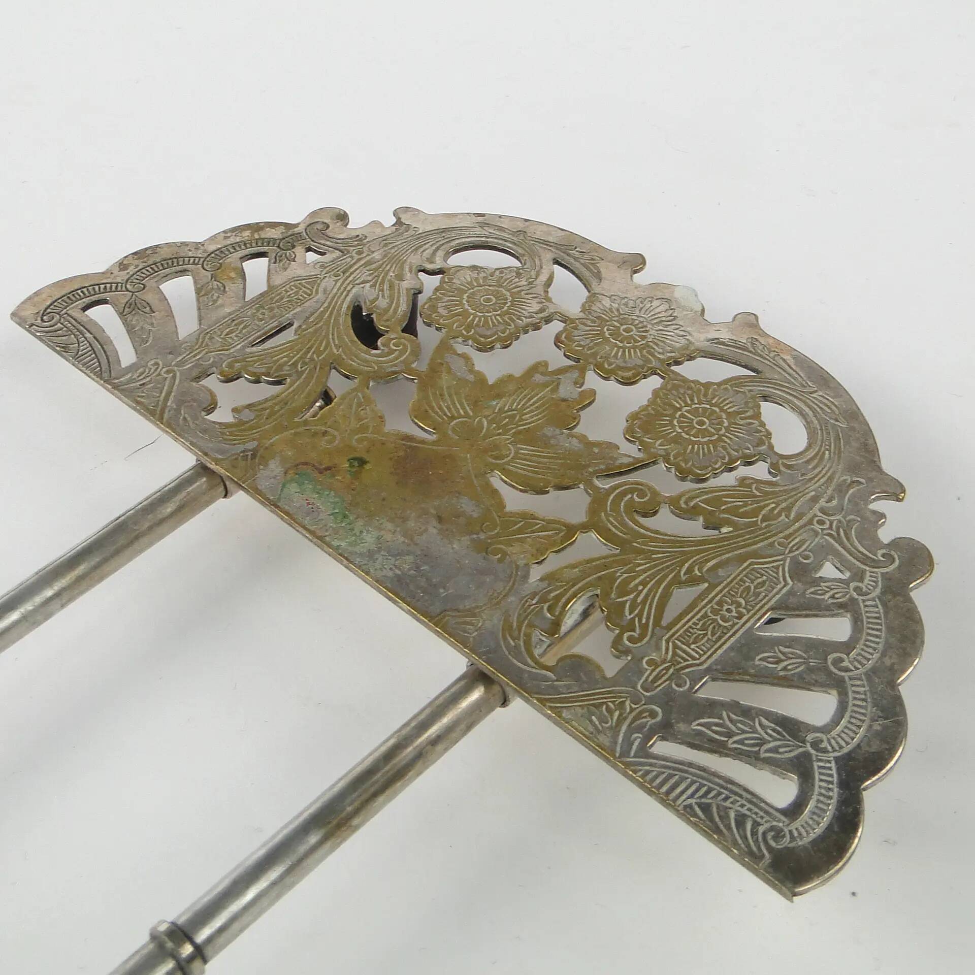 Rococo  tray, silver-plated brass, Denmark, 1960s