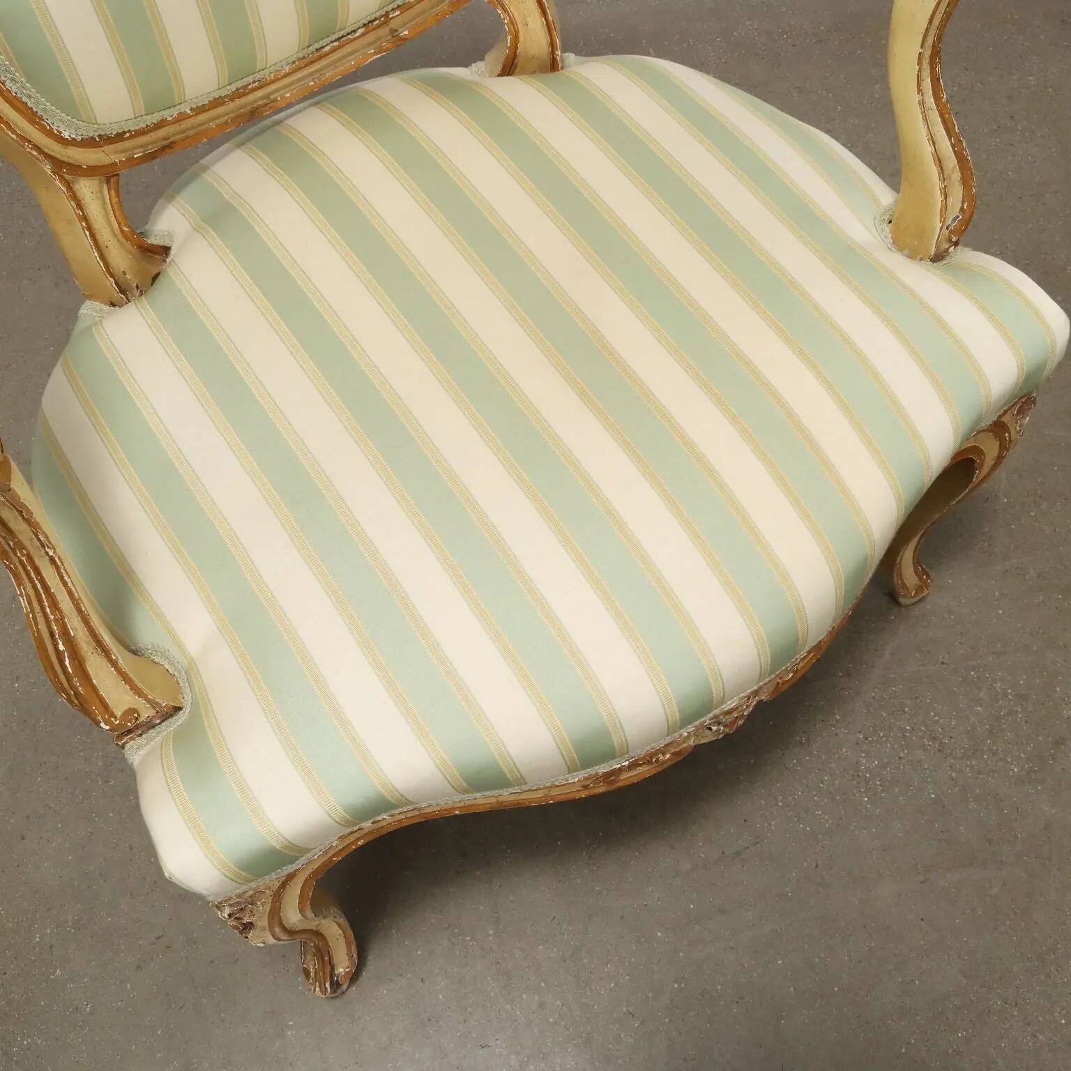 Rococo-style antique salon in wood, 20th century.