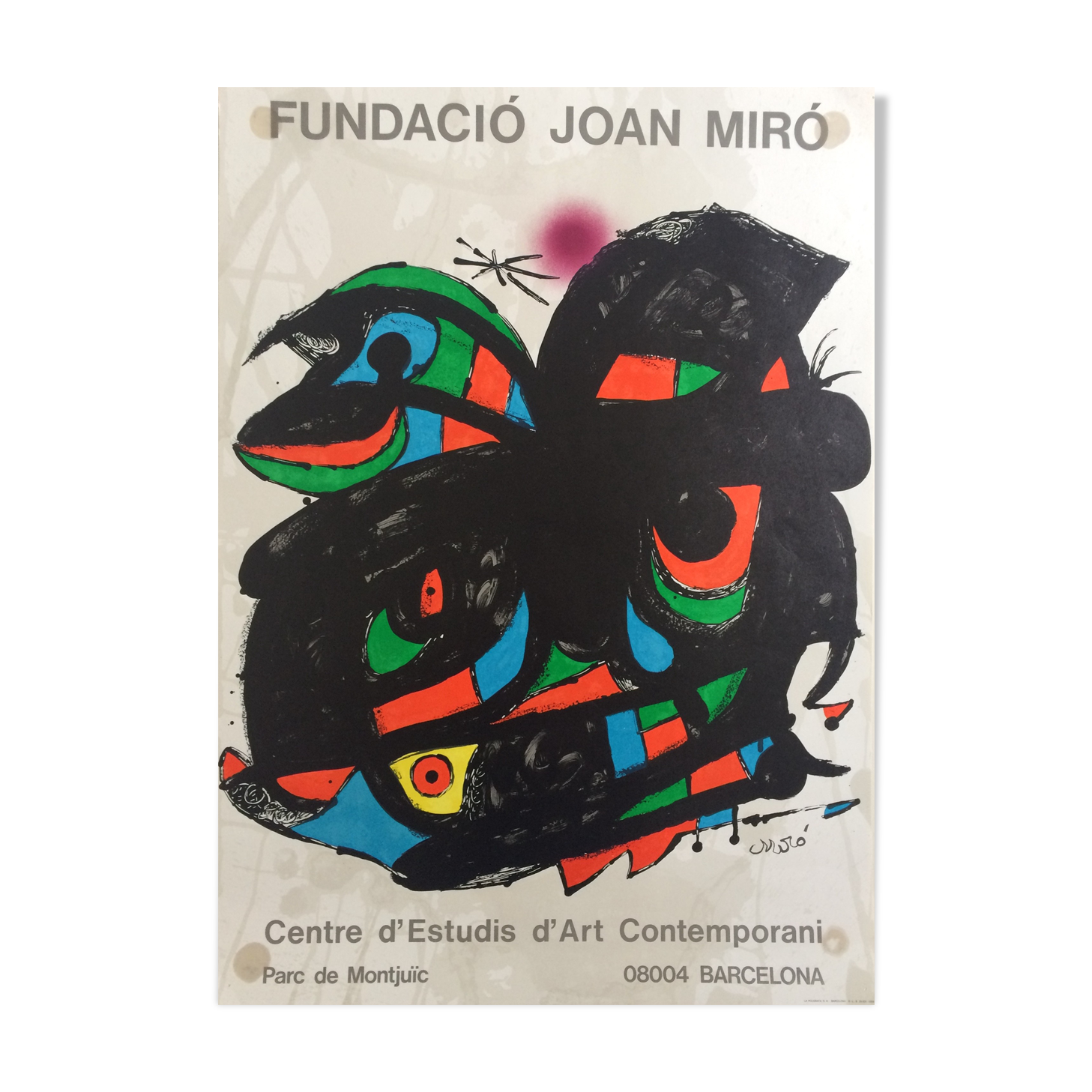 Joan MIRO, Centre d'Estudis d'Art Contemporani - Fundació Joan Miró, 1984. Lithographic poster