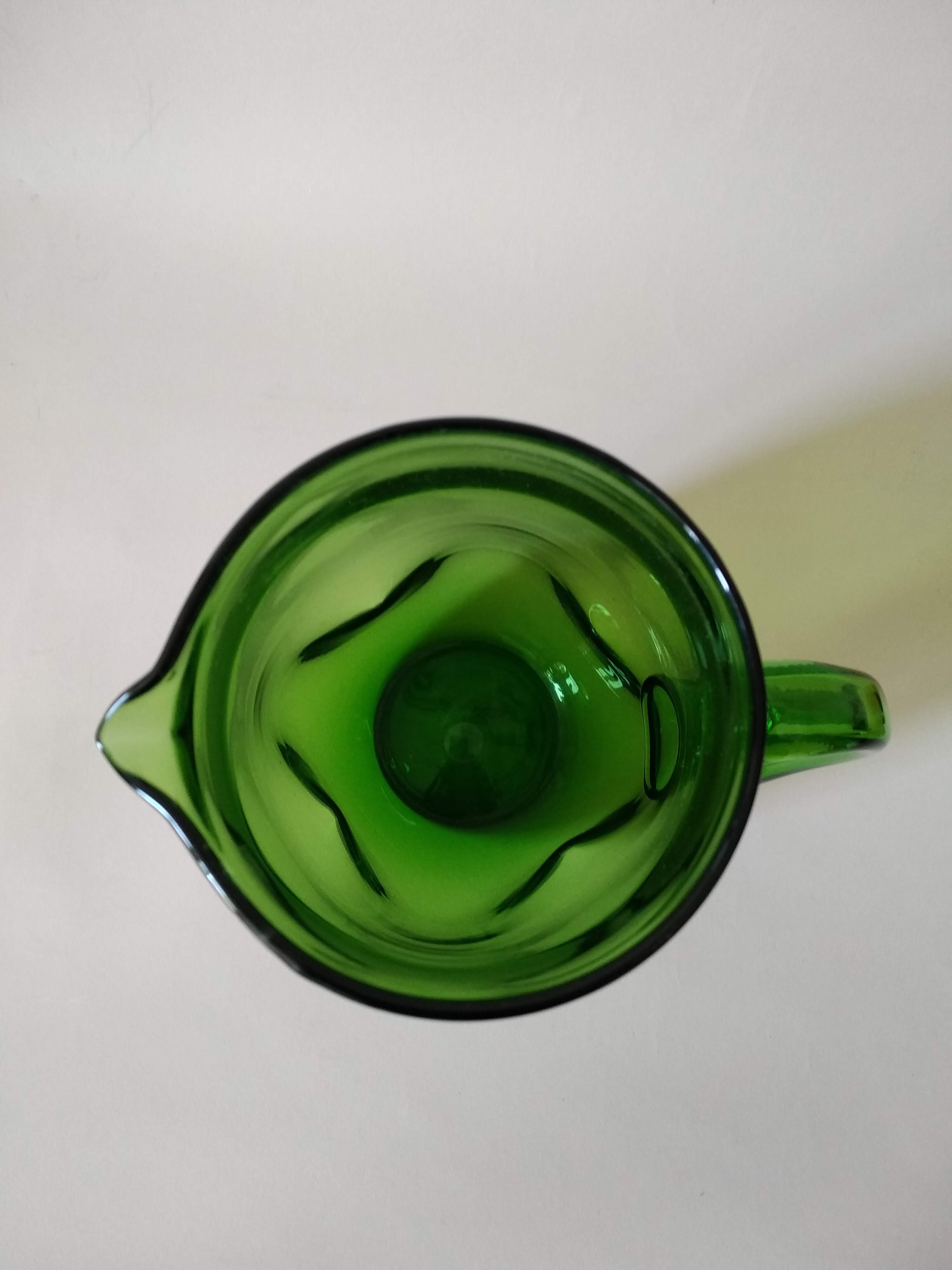 Pitcher and glasses in blown glass vintage 60s