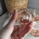Pink glass liqueur cups from the 1940s