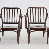 1950s Pair of Josef Frank Bentwood Armchairs no. 752 by Thon