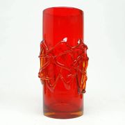 Vase, modernism, glass, designed by J. Słuczan-Orkusz, Poland, 1970s