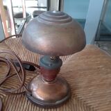 Bedside lamp copper and wood