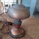 Bedside lamp copper and wood