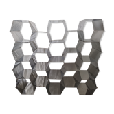 Etagère nid d'abeille en acier inoxydable 1970