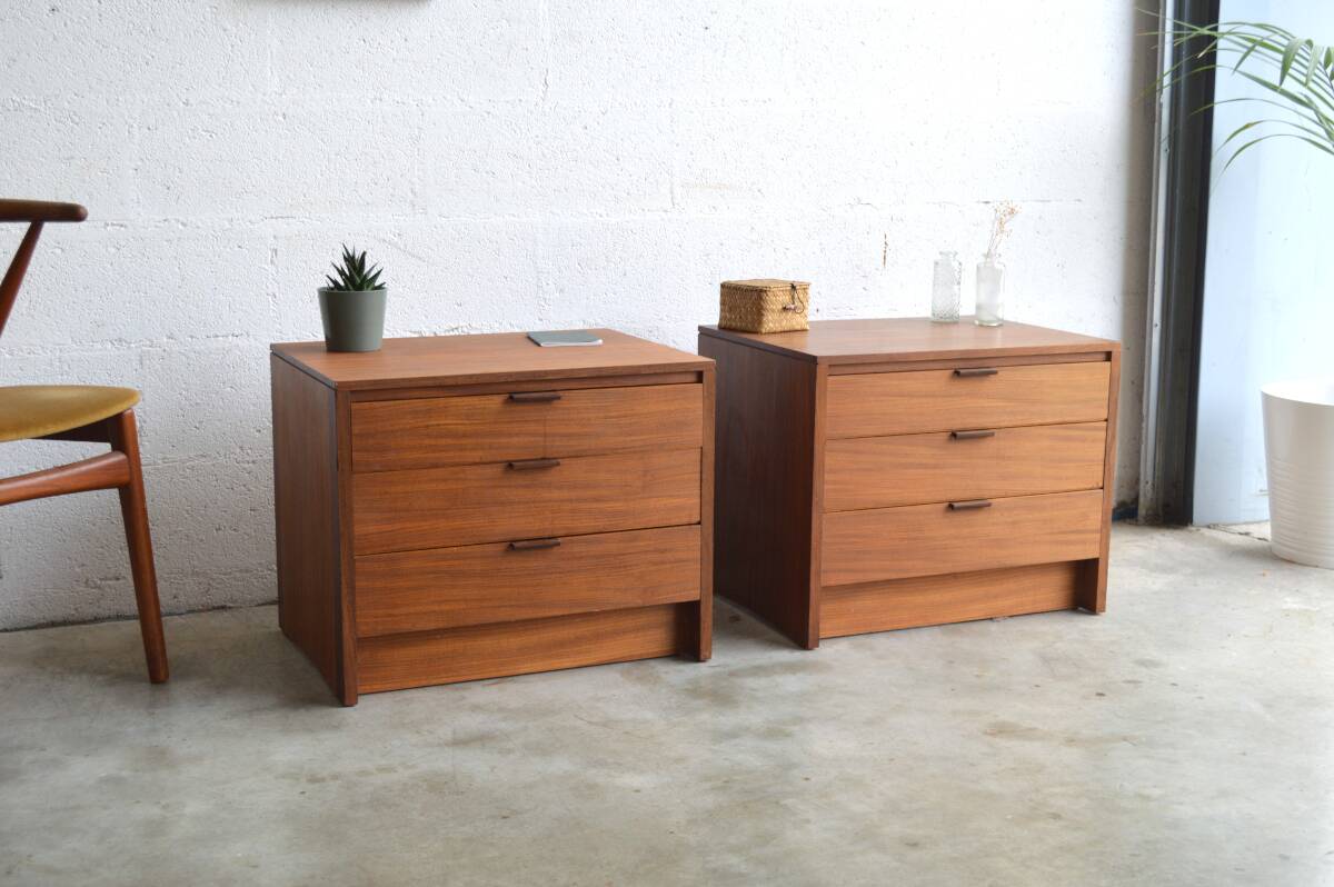 Bedside tables or small Scandinavian chest of drawers 61cm