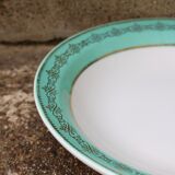 Plat décor vert & or