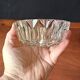 Transparent glass dessert service, vintage salad bowl France.