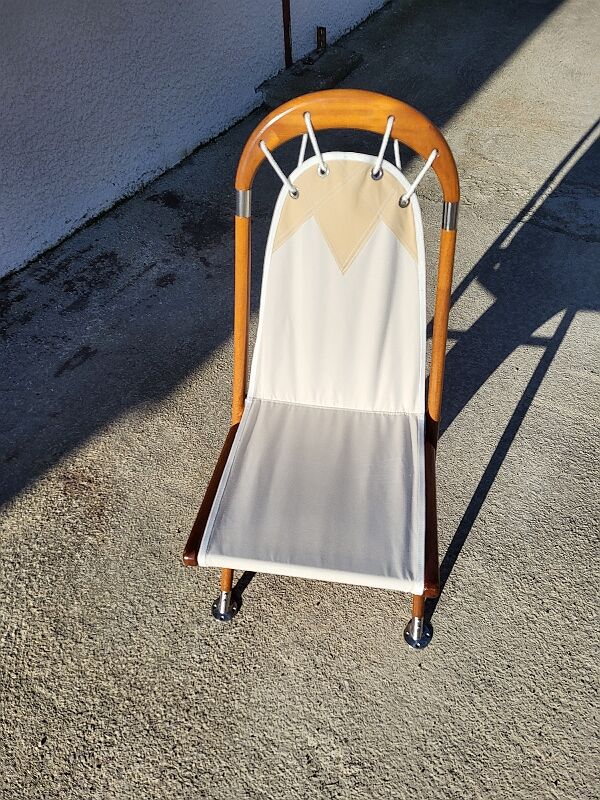 Serie de 6 chaises babord de salle a manger deck line pliantes decoration de bateau