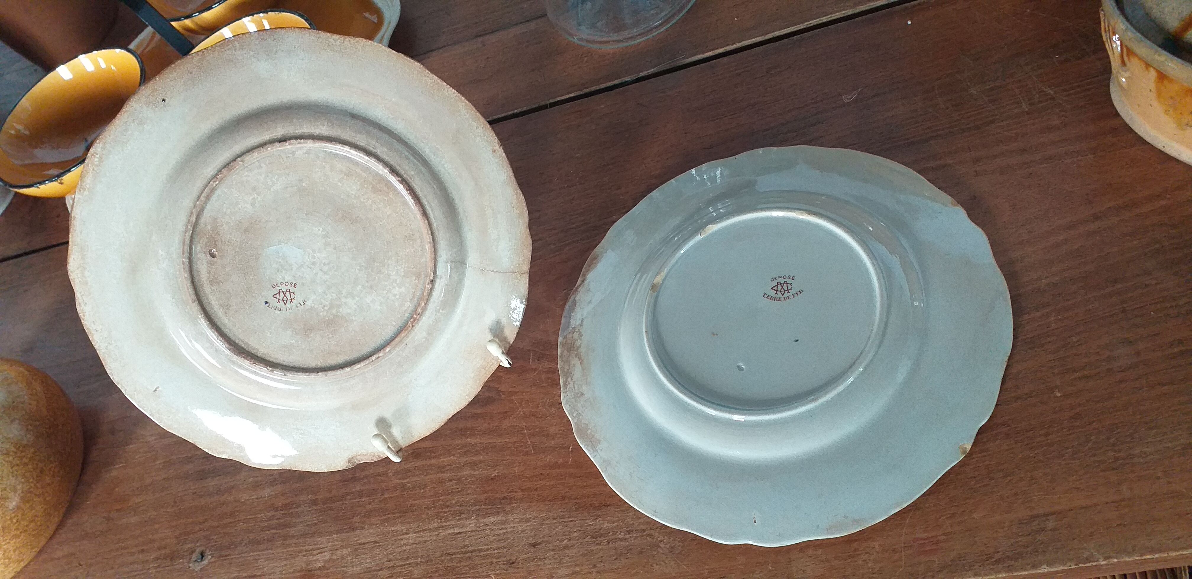 Creil and Montereau porcelain plates
