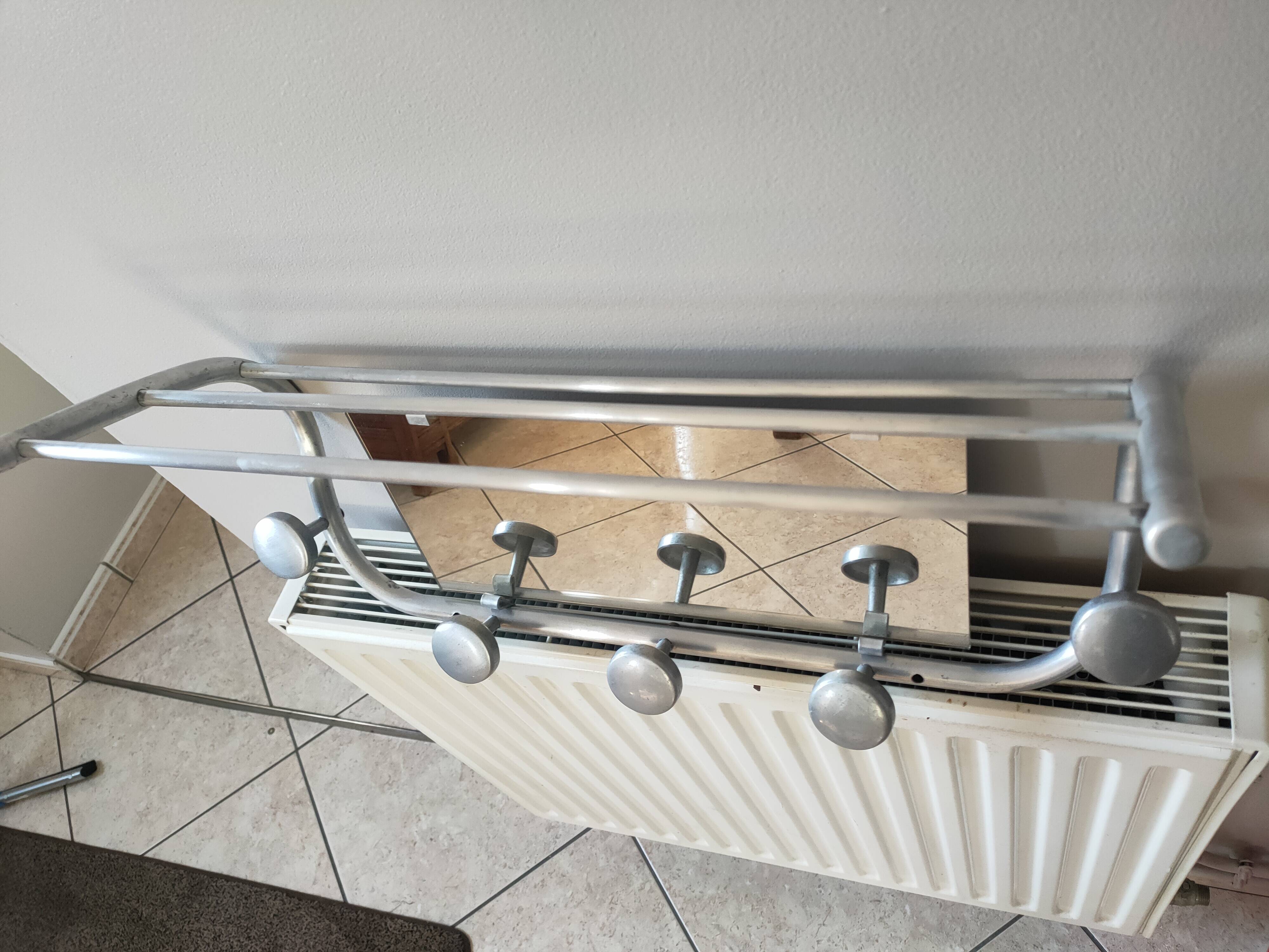 50s aluminum coat rack