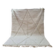 Handmade Moroccan Beni Ouarain Rug - Natural Ivory with Minimalist Diamond Pattern 300x200 cm