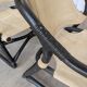 2 Vintage Espri Safari Lounge Armchairs / Rare Mid-century Black Bamboo and Beige Fabric Easy C