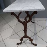 Marble bistro table Carrara 1910 Meallet Paris