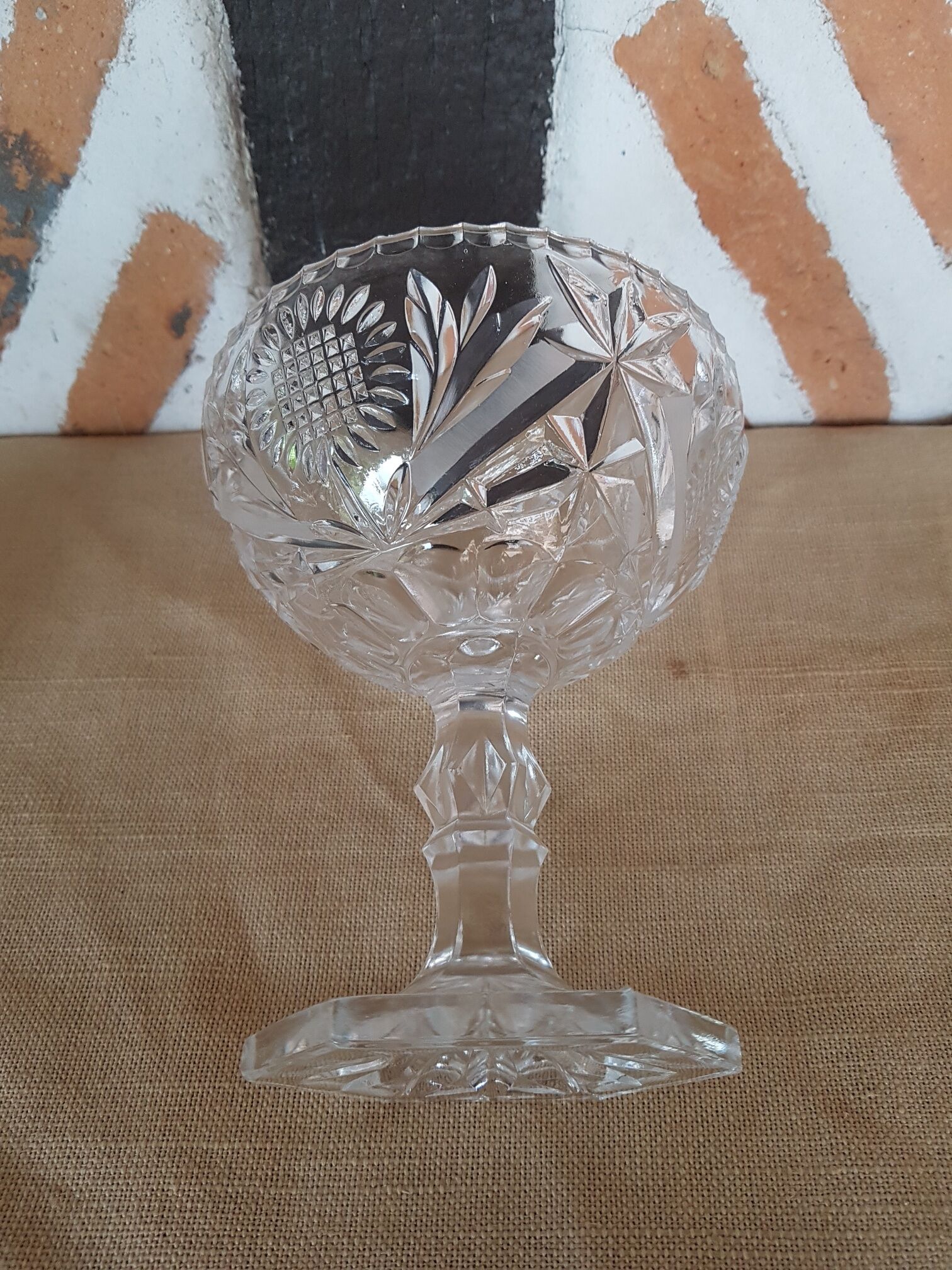 Large candy box chiseled crystal shape sphere