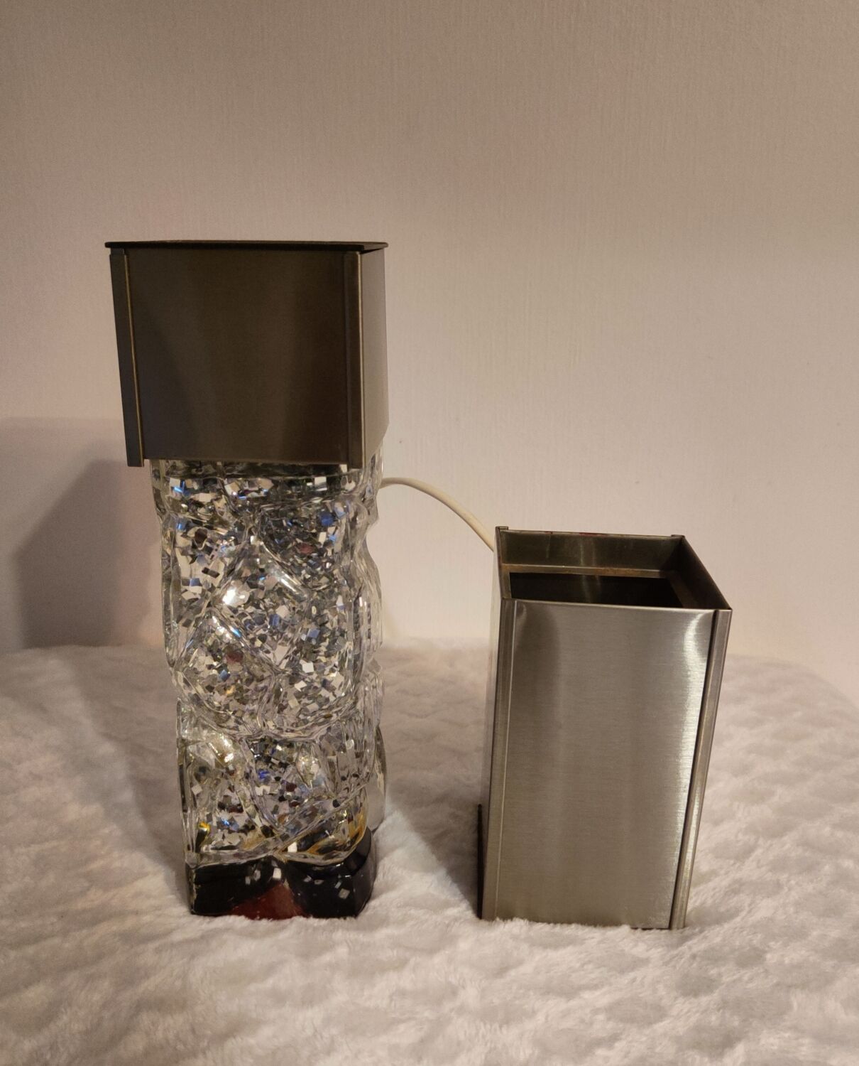 Glitter lamp 1970 stainless steel