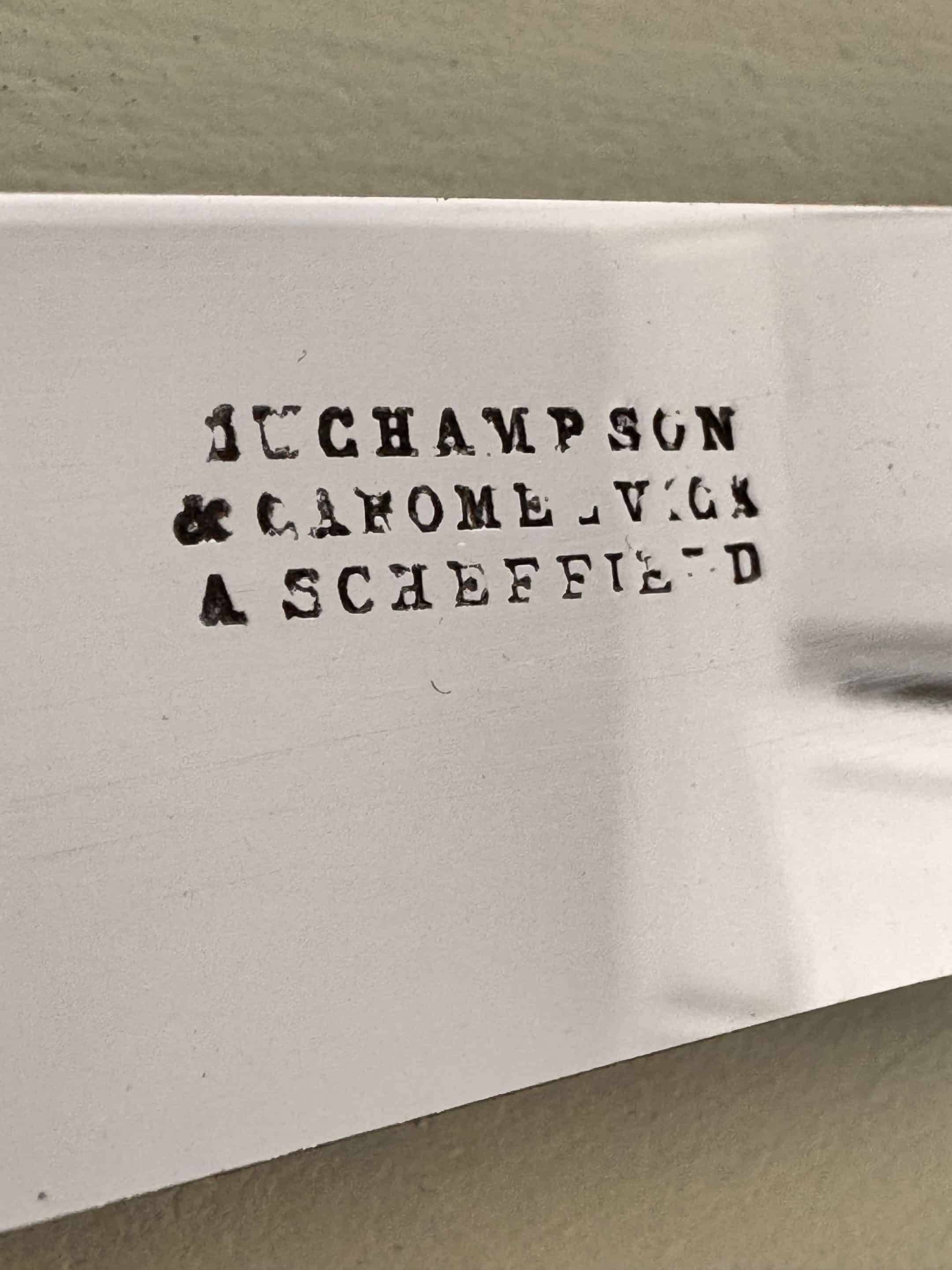 12 table knives and leg of lamb service 1900