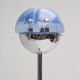 Lampadaire en chrome et verre de Murano bleu, 1970s