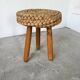 Tabouret corde et chêne Audoux Minet